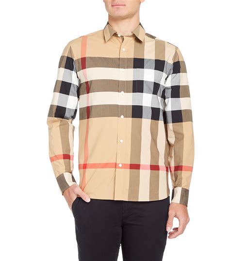 camisa burberry cuadros|camisa Burberry hombre.